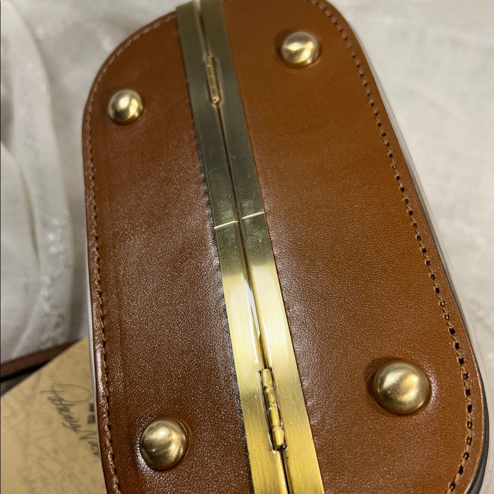 NWT Patricia Nash Anselma Riot rust camera bag purse leather w/ removable strap - Picture 7 of 15